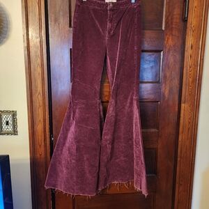 Free people velvet bell bottoms